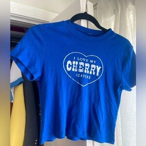 Cherry Los Angeles - Blue and white baby tee